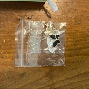 Black and Gold Butterfly Necklace